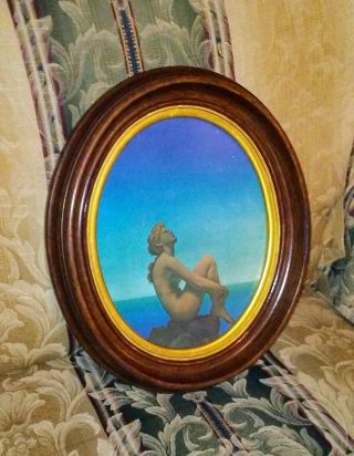 Maxfield Parrish " Stars " Print In A Vintage/antique Frame.
