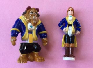 1997 Vintage Polly Pocket Figures From Beauty And The Beast Castle Euc