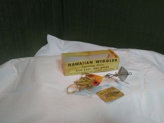 Vintage Lure - Arbogast 2 1/2 Hawaiian Sputter Fuss Nicehas Paper No Top To Box