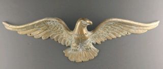 Vintage Cast Brass Wall Mount Eagle 19 " Large