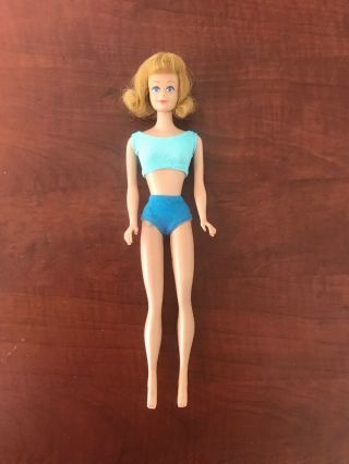 Vintage Midge Doll 860 Barbie Friend Blonde Freckles Straight Leg W/ Nail Polish