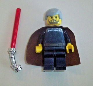 Lego Star Wars Minifigure Vintage Yellow Face Count Dooku With Light Saber