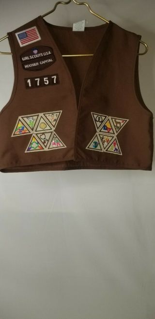 Girl Scouts Brownie Vest Size Large