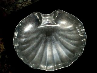 Vintage Large Clam Shell Wilton Pewter Serving Tray 11 " X 9 1/2 " Vgc