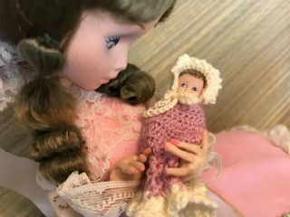 Vintage BRADLEY Doll in Pink with Baby - 1980 2