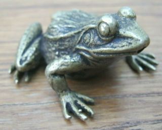 Well Detailed Vienna Design Miniature Lost Wax Cast Bronze Of A Frog