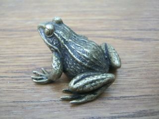 Well Detailed Vienna Design Miniature Lost Wax Cast Bronze Of A Frog 3