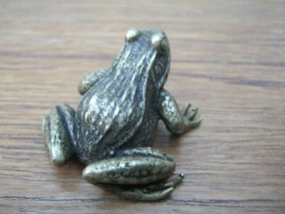 Well Detailed Vienna Design Miniature Lost Wax Cast Bronze Of A Frog 4
