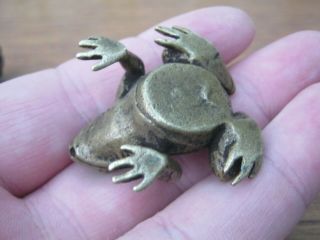 Well Detailed Vienna Design Miniature Lost Wax Cast Bronze Of A Frog 5