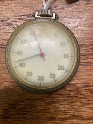 Vintage Pocket Watch Westclox White Dial For Repair Or Parts