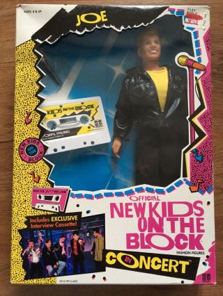1990 Vintage Kids On The Block Joe Doll W/ Cassette Mattel