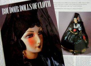7p History Article,  Color Pics - Antique 1920s Boudoir Art Deco Dolls