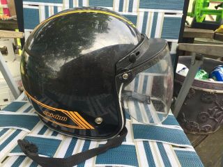 Vintage Ski - Doo Snowmobile Helmet Model 300 Black & Yellow