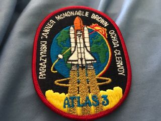 Atlas 3 Space Shuttle Mission Vintage Nasa Space Patch