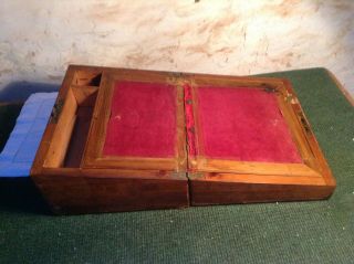 Vintage / Antique Writing Slope Wooden Box A/f For Repair C8/331/b11