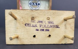 ATQ/1890s CLARK ' S ONT Spool Cotton,  Wood Box with Removable Sewing Caddy 5