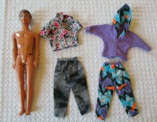 Barbie Vintage Kevin Ken Doll & Clothes Vgc 1990 