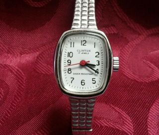 Vintage Clinton Womens Nurses Wristwatch Fine