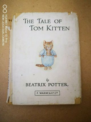 The Tale Of Tom Kitten By Beatrix Potter Antique Book,  1907