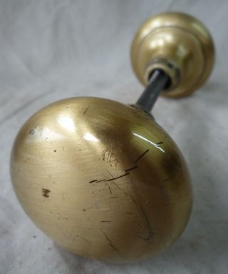 2 " Vintage Small Antique Brass Plated Threaded Door Knobs (priced Per Pair) A