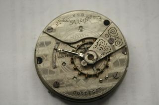 Vintage 1909 Elgin Model 4 Pocket Watch Movement 18s 7j 2