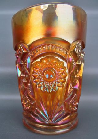 Imperial Fashion Antique Unmarked Marigold Carnival Glass Tumbler 4924