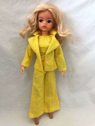 Vintage 1970’s Sindy Doll Yellow Lets Go Shopping Outfit Hard To Find Fashion