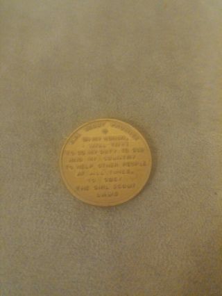 1962,  50th Anniversary Girl Scout TOKEN,  Gilt EUC Coin,  COLLECTOR,  Leader GIFT 2