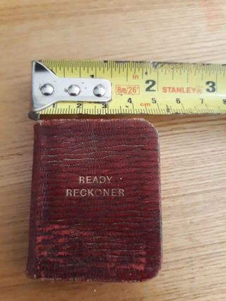 The Thumb Ready Reckoner 1902 Small Antique Miniature Book