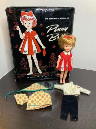 Vintage Penny Brite Doll Case And Clothes