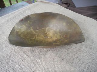 Large Antique Vintage Solid Brass Scale Pan Tray Scoop