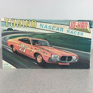 Vintage Jo - Han Torino Nascar Racer Model Kit Gc - 2600:200 - Made In Usa