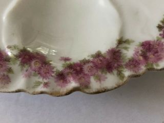 Antique GDA Limoges France Haviland Porcelain China Oyster Plate,  Pink Roses 4