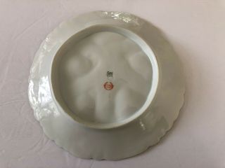 Antique GDA Limoges France Haviland Porcelain China Oyster Plate,  Pink Roses 6
