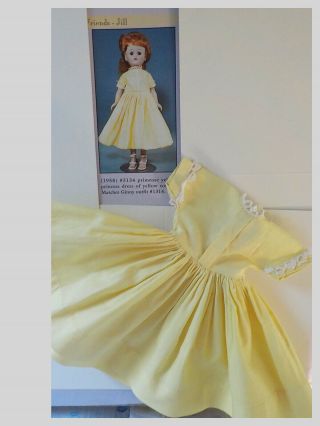 1958 Minty Vogue Jill Primrose Yellow Princess Dress 3134 Tagged 5
