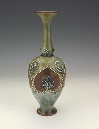 Antique Royal Doulton Stoneware - Art Nouveau Vase - Lovely 2