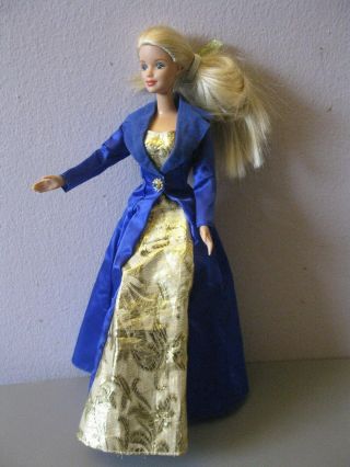 Vintage Barbie Doll Outfit - Blue & Gold Gown - Fashion Avenue