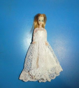 Vintage Topper Dawn Doll In Lace Wedding Dress