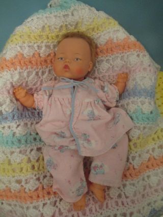 Sweet Vintage Thumbelina Vinyl And Cloth Baby Doll By Ideal Toy Corp.