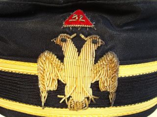 Vintage Masonic Freemason Cap Made By The C E Ward Co Fabulous