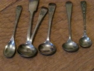 6x Vintage Mustard Pot Spoons