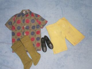 Vintage 1961 Ken Doll Clothes/outfit 783 Sport Shorts Shirt Shorts Socks Shoes