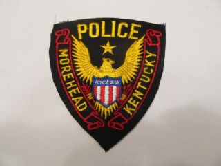 Kentucky Morehead Police Patch Old Cheese Cloth No Trim