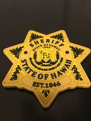 Hawaii Sheriff Pvc Morale Patch (yellow)