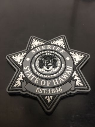 Hawaii Sheriff Pvc Morale Patch (grey)