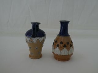 Antique ROYAL DOULTON LAMBETH Miniature Vases 3