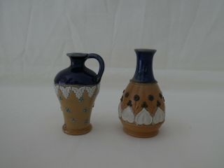 Antique ROYAL DOULTON LAMBETH Miniature Vases 4