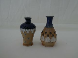 Antique ROYAL DOULTON LAMBETH Miniature Vases 5