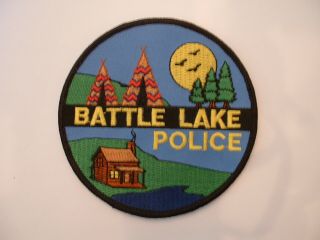 Battle Lake Police Obsolete Cloth Shoulder Patch Minnesota Usa