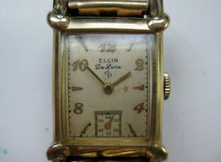 Vintage Elgin 624 17j Mens 10k Gold Filled Watch - For Repair